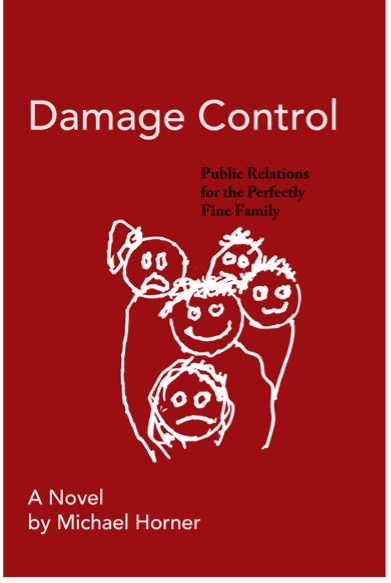 Cover of novel Damage Control featuring the outline of five family members